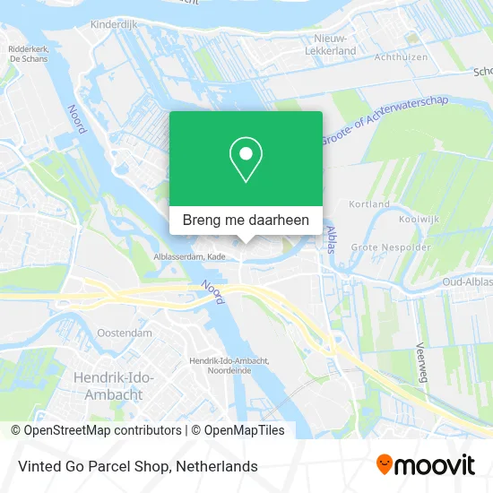 Vinted Go Parcel Shop kaart