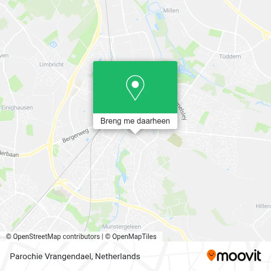 Parochie Vrangendael kaart