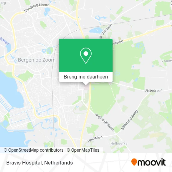 Bravis Hospital kaart