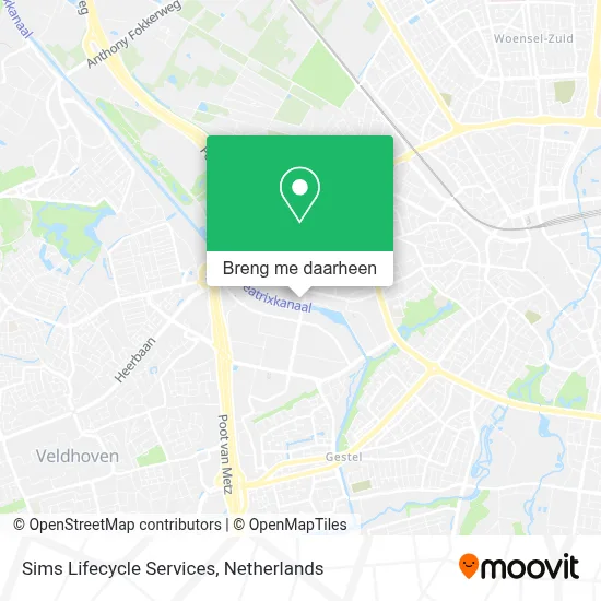 Sims Lifecycle Services kaart