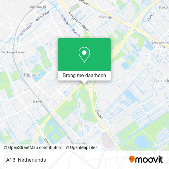 A13 kaart