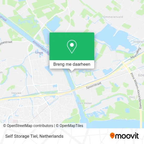 Self Storage Tiel kaart