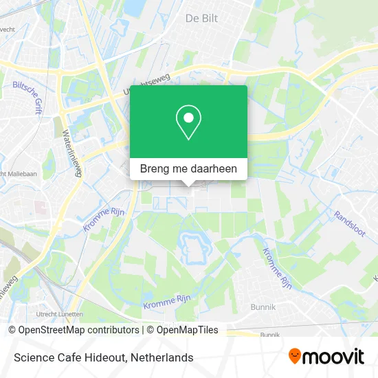 Science Cafe Hideout kaart
