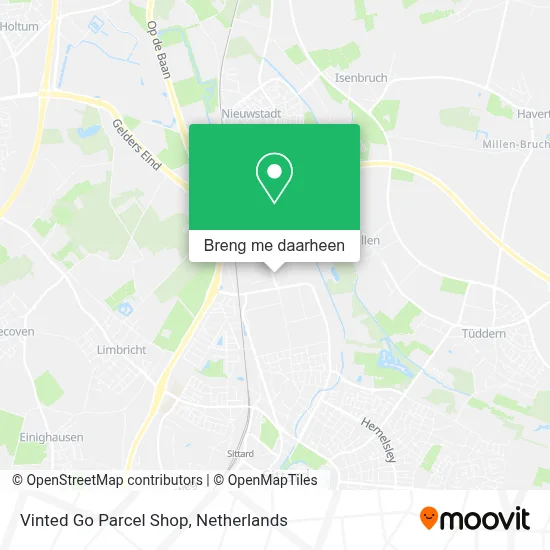 Vinted Go Parcel Shop kaart