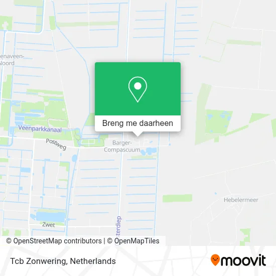 Tcb Zonwering kaart