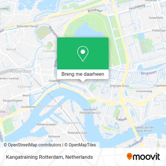 Kangatraining Rotterdam kaart