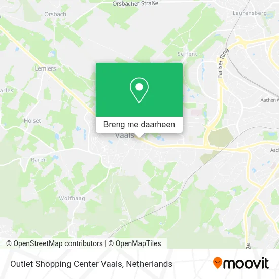 Outlet Shopping Center Vaals kaart