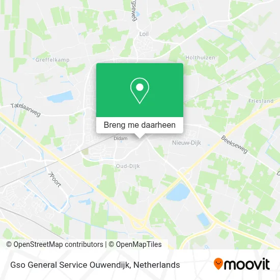 Gso General Service Ouwendijk kaart