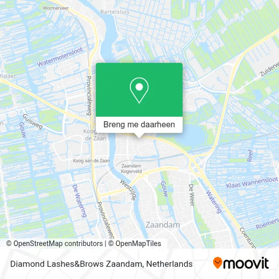 Diamond Lashes&Brows Zaandam kaart