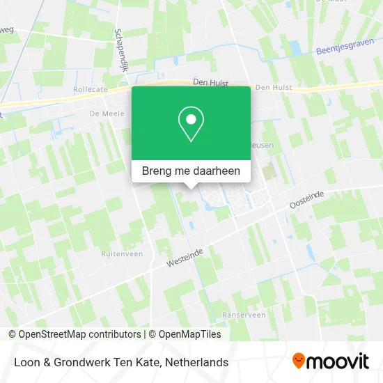 Loon & Grondwerk Ten Kate kaart