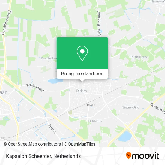 Kapsalon Scheerder kaart