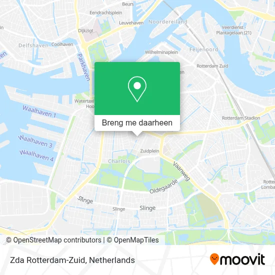 Zda Rotterdam-Zuid kaart