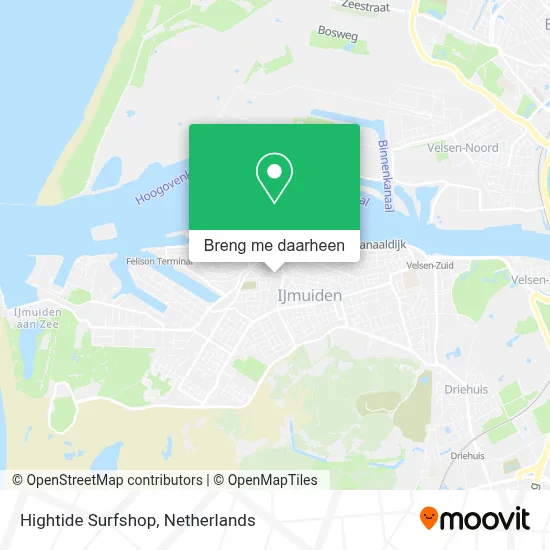 Hightide Surfshop kaart