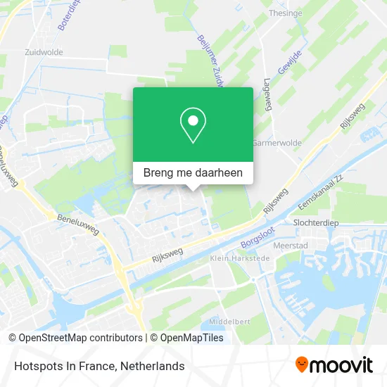 Hotspots In France kaart