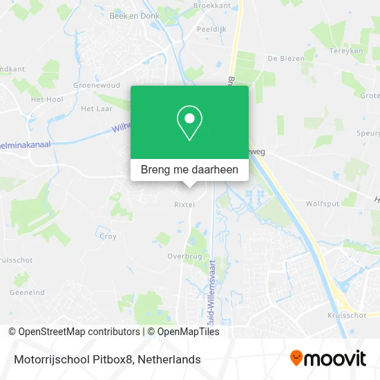 Motorrijschool Pitbox8 kaart