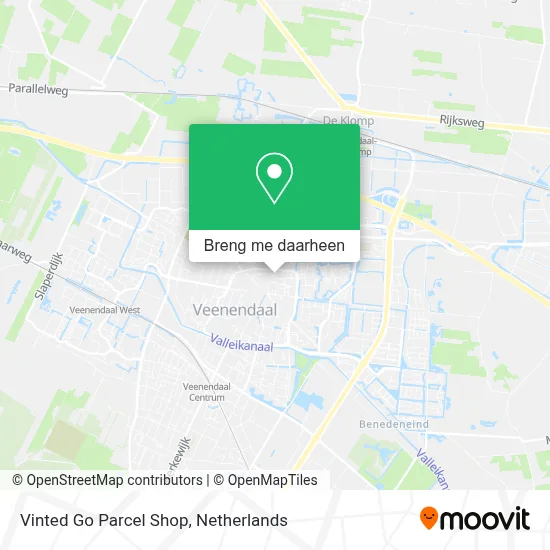 Vinted Go Parcel Shop kaart