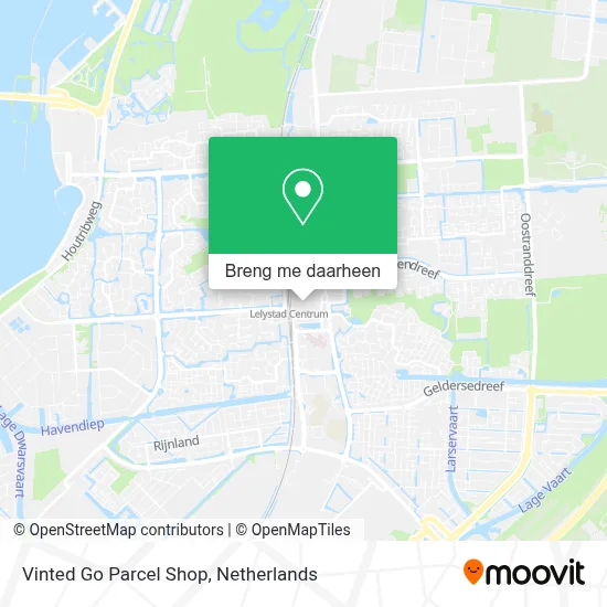 Vinted Go Parcel Shop kaart