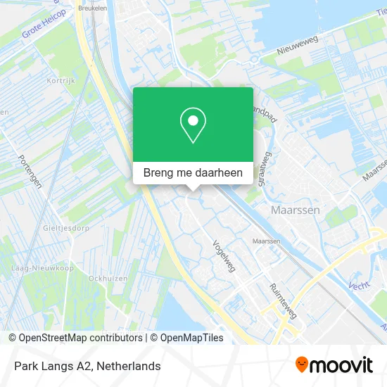 Park Langs A2 kaart