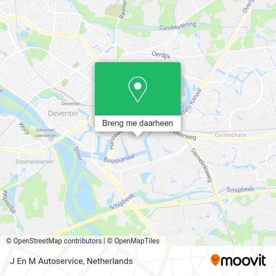 J En M Autoservice kaart