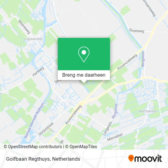 Golfbaan Regthuys kaart