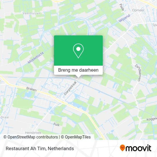 Restaurant Ah Tim kaart