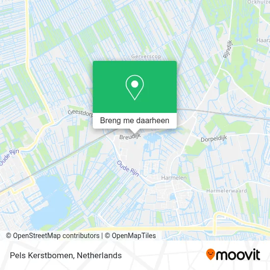 Pels Kerstbomen kaart
