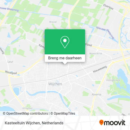 Kasteeltuin Wijchen kaart