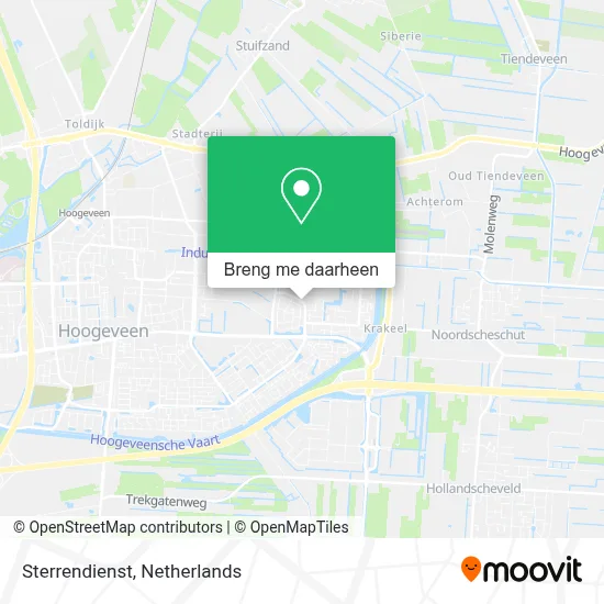Sterrendienst kaart