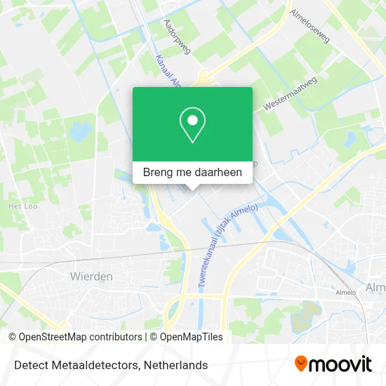 Detect Metaaldetectors kaart