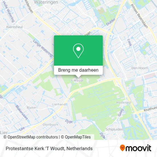 Protestantse Kerk 'T Woudt kaart