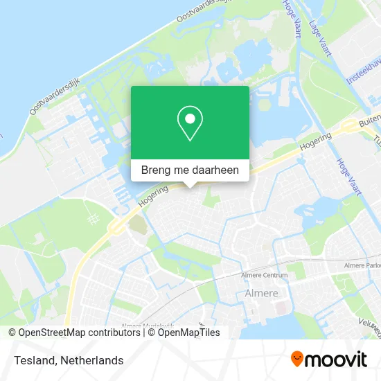 Tesland kaart