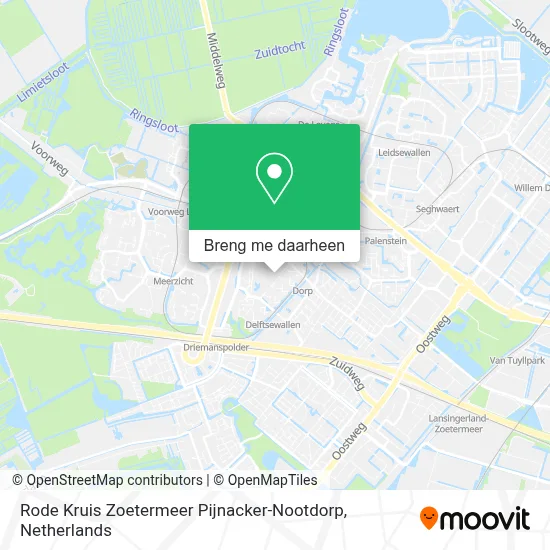 Rode Kruis Zoetermeer Pijnacker-Nootdorp kaart