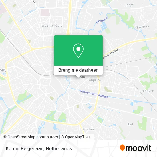 Korein Reigerlaan kaart