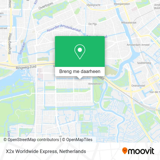 X2x Worldwide Express kaart
