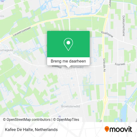 Kafee De Halte kaart