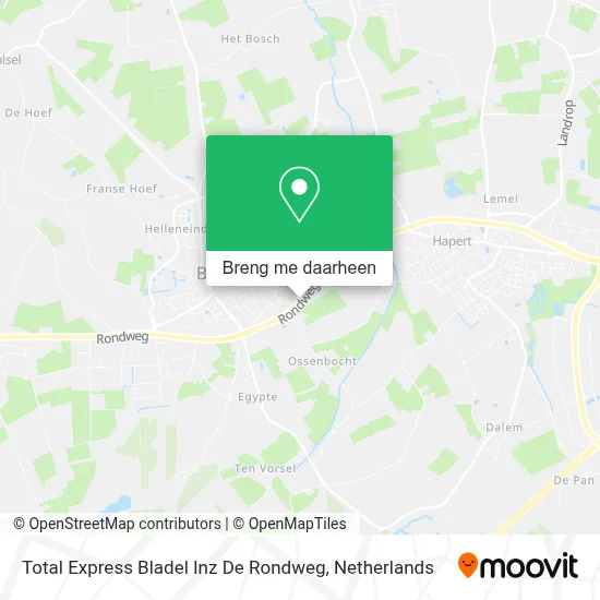 Total Express Bladel Inz De Rondweg kaart