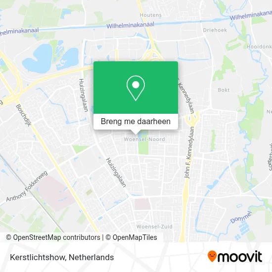 Kerstlichtshow kaart