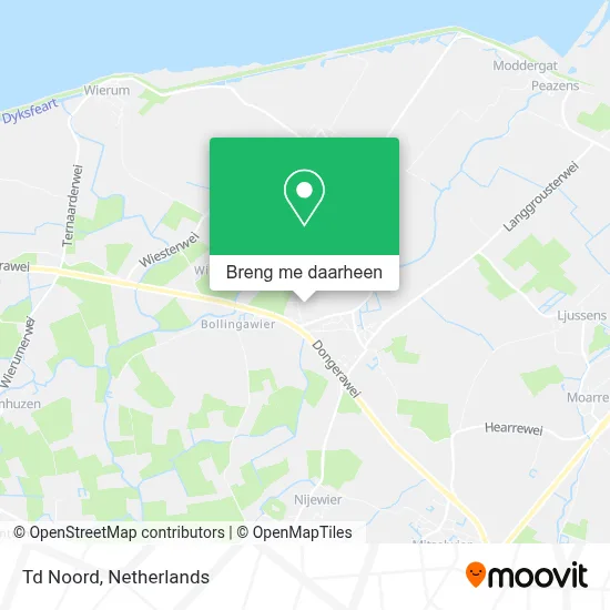 Td Noord kaart
