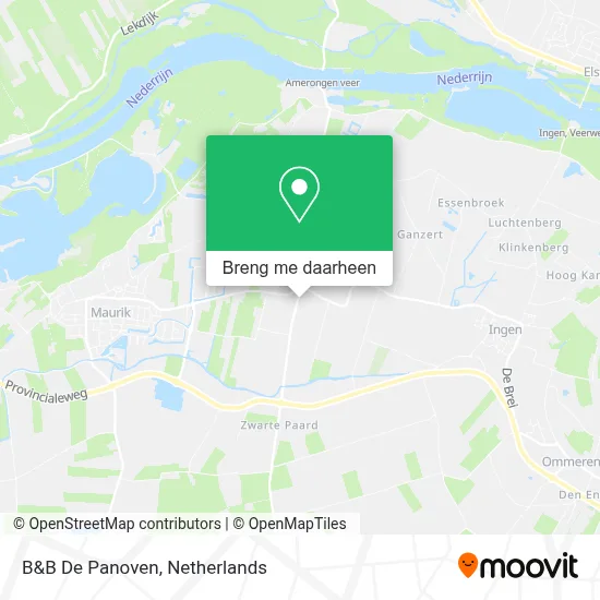 B&B De Panoven kaart