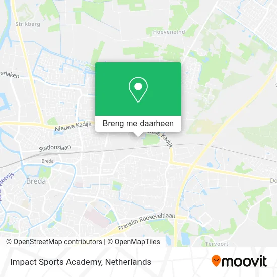 Impact Sports Academy kaart