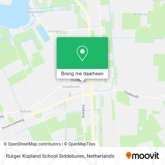 Rutger Kopland School Siddeburen kaart