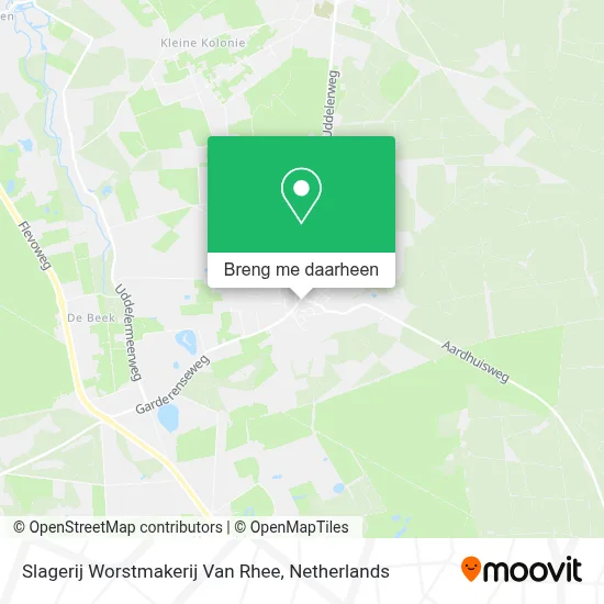 Slagerij Worstmakerij Van Rhee kaart
