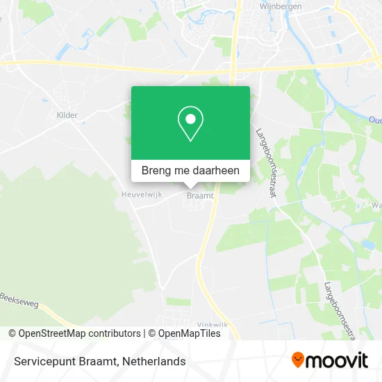 Servicepunt Braamt kaart