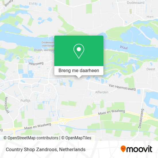 Country Shop Zandroos kaart