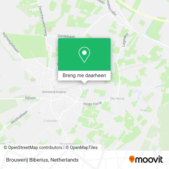Brouwerij Biberius kaart