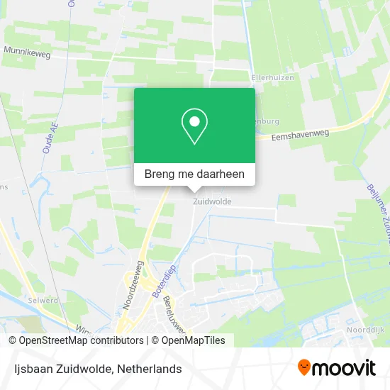 Ijsbaan Zuidwolde kaart