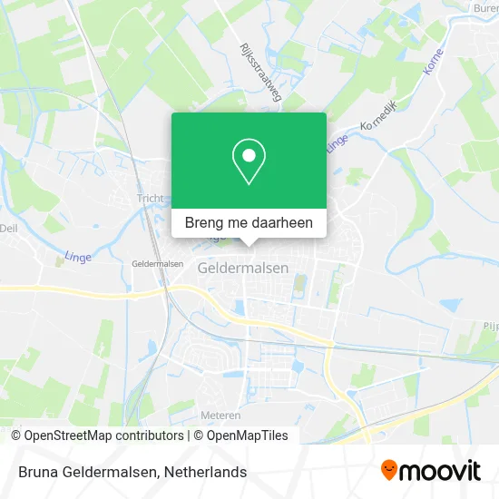 Bruna Geldermalsen kaart