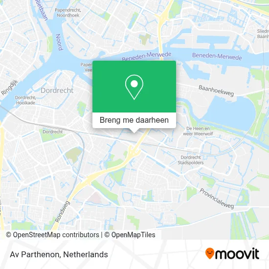 Av Parthenon kaart
