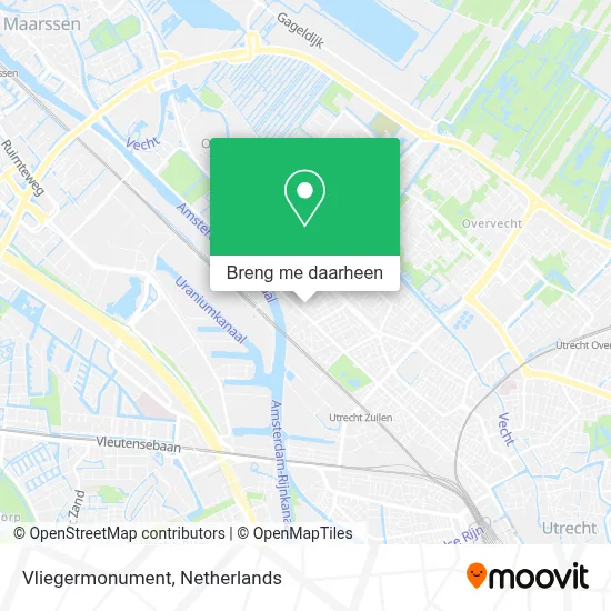 Vliegermonument kaart