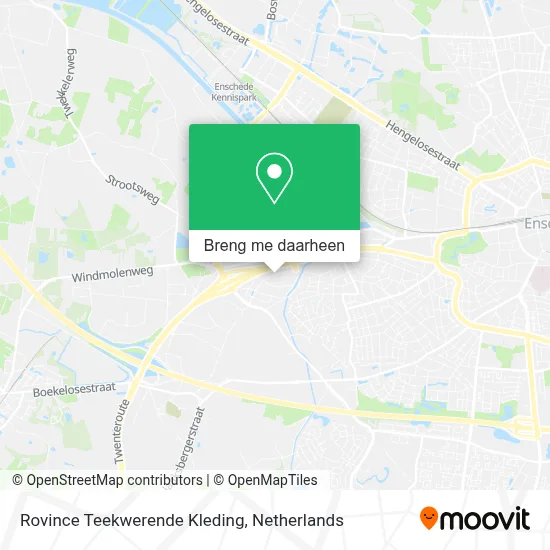 Rovince Teekwerende Kleding kaart